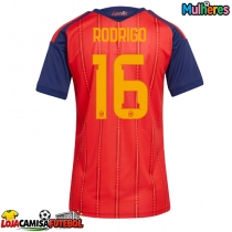 Camisa de Futebol Espanha Rodri Hernandez #16 Equipamento Principal Mulheres Mundo 2026 Manga Curta